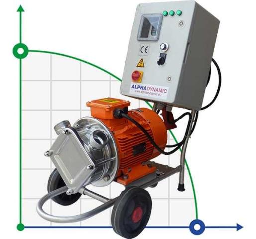 Насос для масла импеллерный AlphaDynamic AD65/04/TR 4KW на тележке, с частотным преобразователем