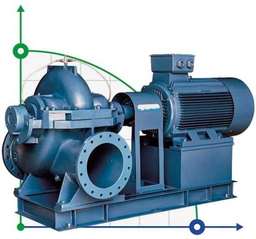 BSCM4 350-510B1 - насосный агрегат двухстороннего входа