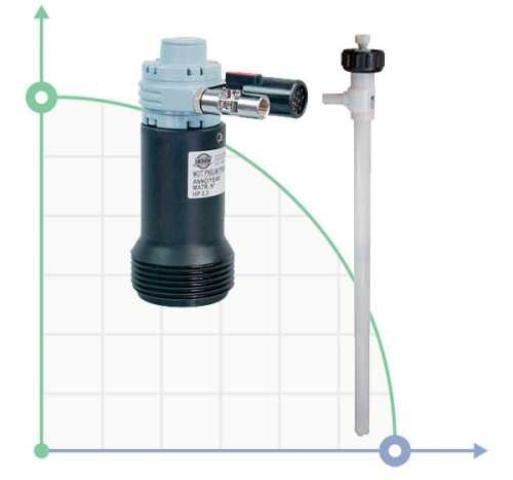 Бочковой пневматический насос TR PP с валом Hastelloy 1200 мм