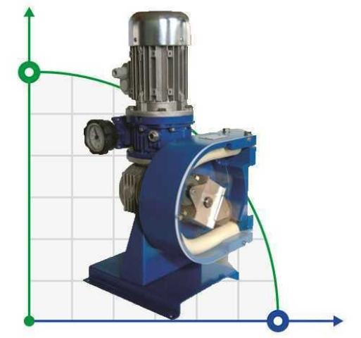 Перистальтический (шланговый) насос для протавника FLUIMAC HELIOS AS 10 VX 15 л/ч, 0,22 кВт, 15 об/мин, с регулировкой производительности