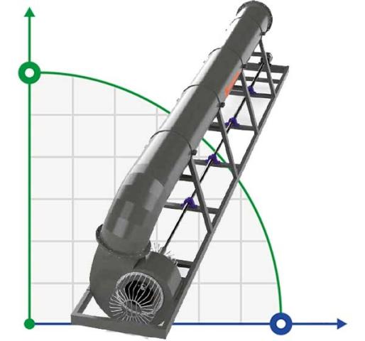 Veneroni ABN 35, 1080 m3/h центробежный насос с рамой