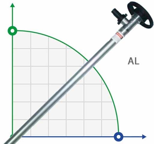 1000 мм, AL, HP насосная часть (труба) к насосу для бочек