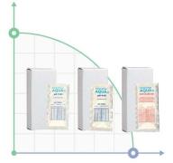 Коробка с 20-ю пакетами с калибрующим раствором 1413 μs / cm