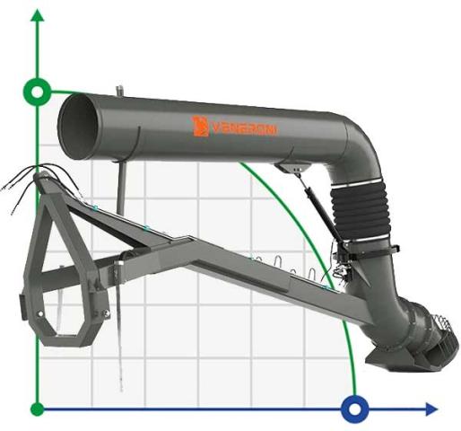 Veneroni ETR 50-2/750, 5m, 3600 m3/h тракторный винтовой насос для откачки паводковых вод