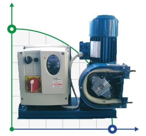 Шланговый насос для антисептика FLUIMAC HELIOS AS 10 IX 185 л/ч, 0,18 кВт, 185 об/мин, с регулировкой производительности и частотным преобразователем