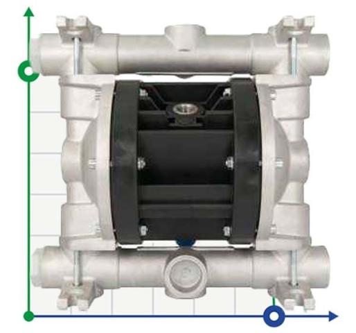 Пневматический мембранный насос BOXER 81 ALUMINIUM IB81-ALHTTAT--