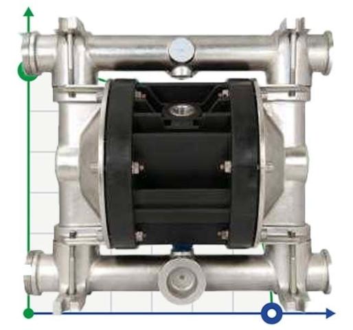 Пневматический мембранный насос BOXER 81 AISI 316 IB81-A-HTTAT-C