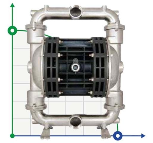 Пневматический мембранный насос BOXER 252 AISI 316 IB252A-HTAAT--