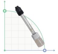 Стеклянный электрод 7 бар 100 С - pH - 5 м