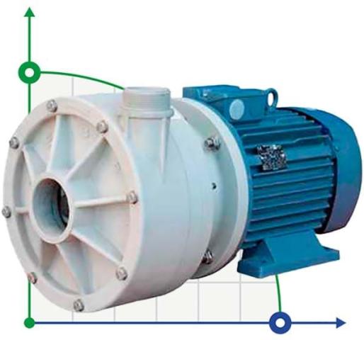 Горизонтальный центробежный насос МВ 150, ПП, LIP SEAL, VITON, A