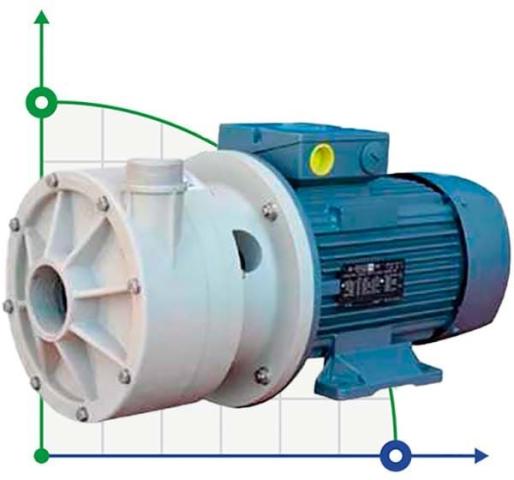 Горизонтальный центробежный насос МВ 160, ПП, LIP SEAL, VITON, A