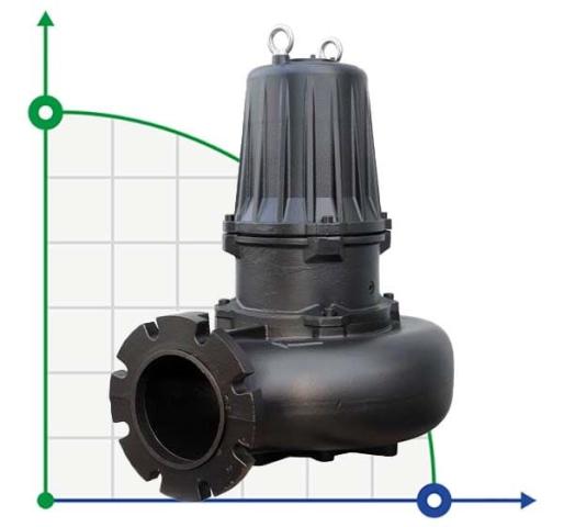 Погружной насос AT 200/4/240 C.275 Dreno Pompe очистных сооружений с режущим открытым рабочим колесом