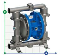 Пневматический мембранный насос SEKO Duotek AF160 AISI316