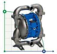 Пневматический мембранный насос SEKO Duotek AF700 AISI316