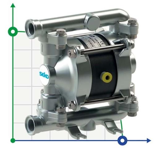 Пневматический мембранный насос SEKO Duotek AF18 AISI316