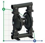 Пневматический мембранный насос SEKO Duotek AF1000 PVDF