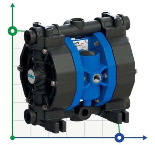 Пневматический мембранный насос SEKO Duotek AF50 PVDF