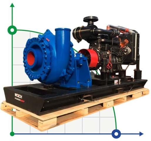 Песчано-гравийный насос 10/8S-GH с дизельным двигателем 520kW