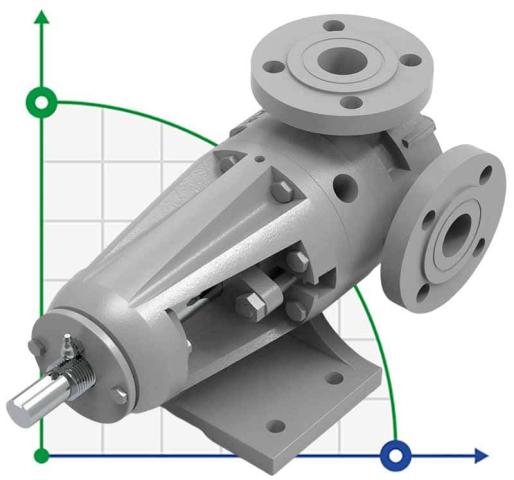 Насос для вязких химических продуктов Kupar KIP 1 дюйм-C, AISI 316, 0,2-2 м3/ч