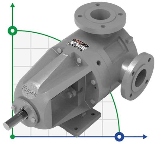 Насос для химии, кислоты Kupar KIP 2 1/2 дюйма-C, AISI 316, 7-35 м3/ч шестеренчатый