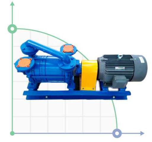 Водокольцевой вакуумный насос DLV-180 AISI316 (с двигателем)