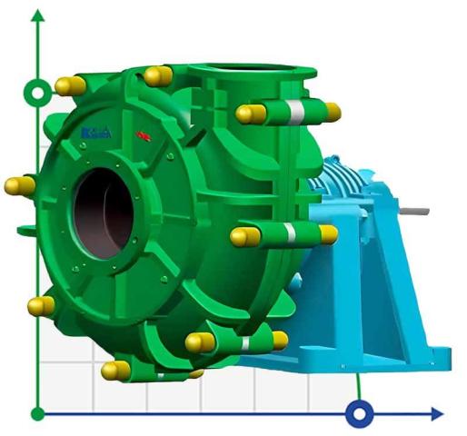 Сверхмощный шламовый насос KSH, 20-650 мм, 10-14000 м3/ч, 10-70 м