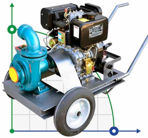 Дизельная мотопомпа высокого давления мощностью 9 л.с.