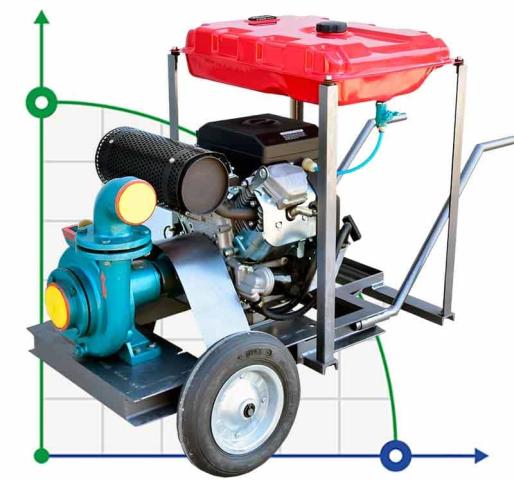 Бензиновая мотопомпа высокого давления мощностью 20 л.с. - электрический стартер