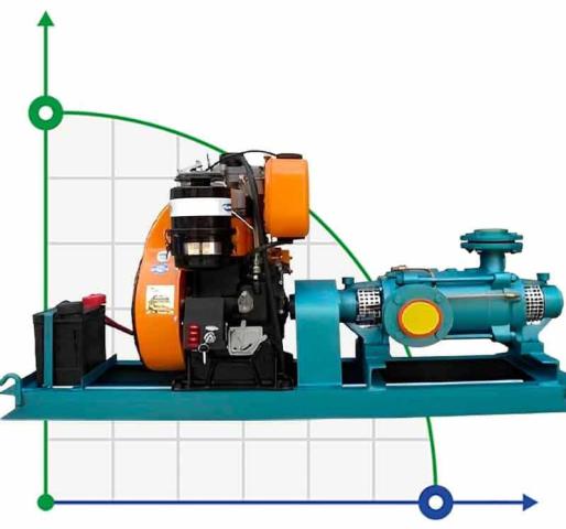Дизельная мотопомпа Lombardini 4-ступенчатая 17 л.с.
