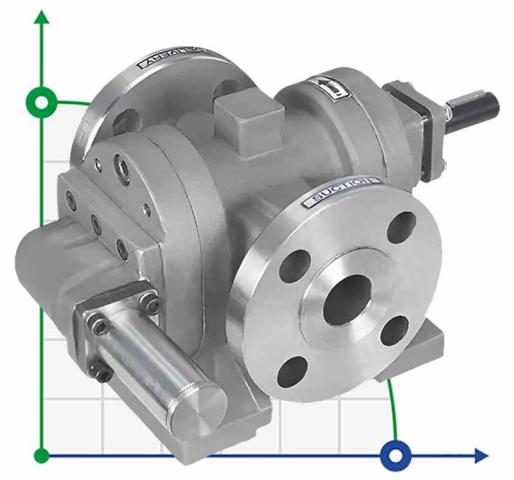 Шестеренчатый насос JKMS 50 1/2  дюйма, 1 m3/h, AISI 316 для бумажной краски