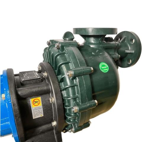 Перекачка водного раствора брома QHB-40032 PVDF, 520L/min, 19m, 380V, центробежный самовсасывающий
