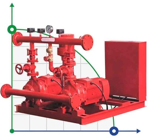 Электрическая двухнасосная пожарная станция BEEJ 1000/9-125-12 (63 l/s, 90m, 90kW)