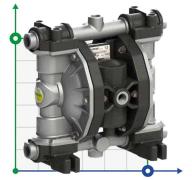 PHOENIX P65 ALU HYTREL+PTFE ATEX пневматический мембранный насос