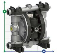 PHOENIX P100 ALU SANTOPRENE+PTFE ATEX пневматический мембранный насос