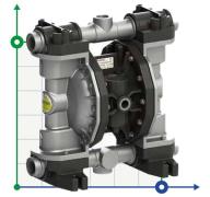 PHOENIX P160 ALU HYTREL+PTFE ATEX пневматический мембранный насос