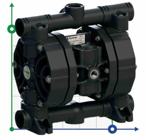 Мембранный насос азотной кислоты PHOENIX P120 PVDF SANTOPRENE+PTFE, 120 л/мин