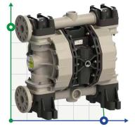 PHOENIX P500 PP SANTOPRENE+PTFE ATEX пневматический мембранный насос