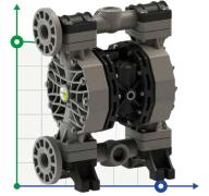 PHOENIX P400 PP SANTOPRENE+PTFE ATEX пневматический мембранный насос
