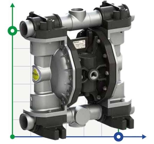 PHOENIX P250 ALU HYTREL+PTFE ATEX пневматический мембранный насос