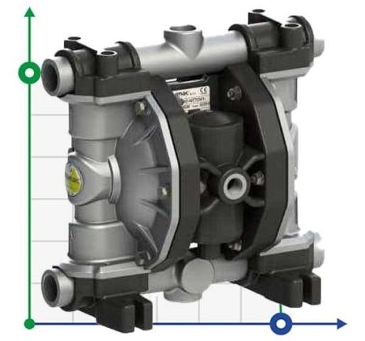 Пневматический мембранный насос PHOENIX P90 ALU HYTREL+PTFE, 100 л/мин для лака