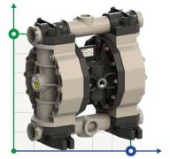 PHOENIX P250 PP HYTREL+PTFE ATEX пневматический мембранный насос