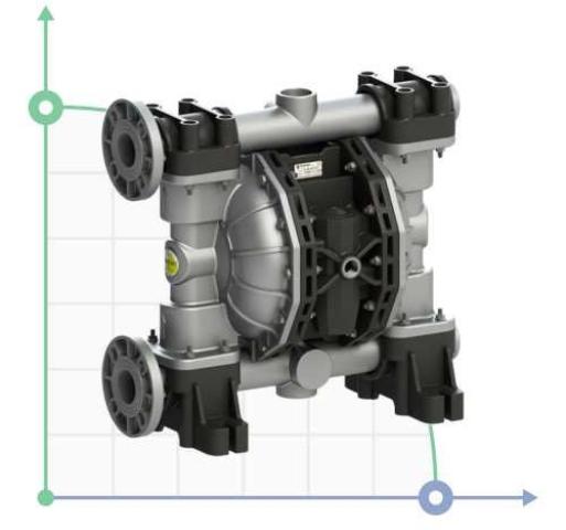 PHOENIX P700 ALU HYTREL+PTFE ATEX пневматический мембранный насос