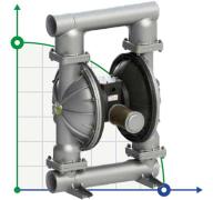 PHOENIX P1000 ALU SANTOPRENE+PTFE/NBR ATEX пневматический мембранный насос
