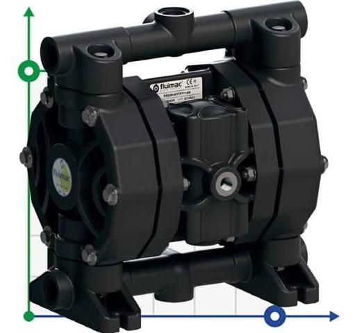 Пневматический мембранный насос для уксусной кислоты PHOENIX P60 PVDF SANTOPRENE+PTFE, 65 л/мин