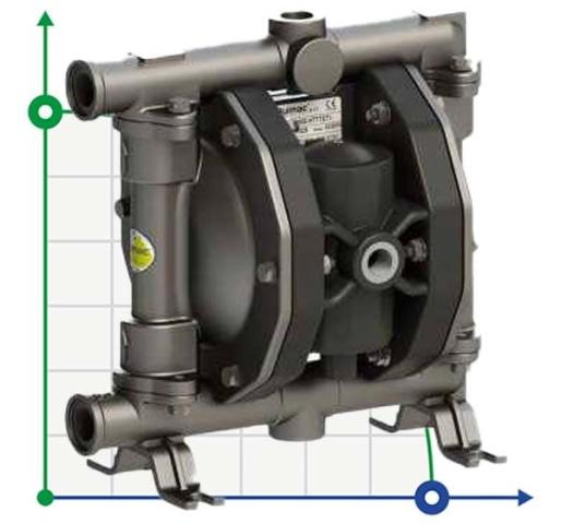PHOENIX P65 AISI316 ATEX пневматический мембранный насос