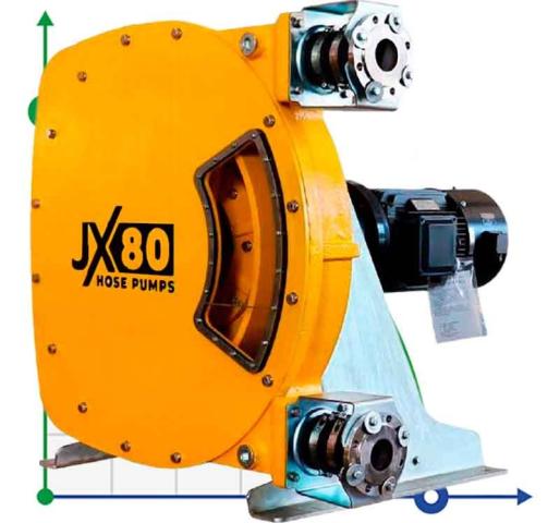 Индустриальный шланговый насос JXHIN-80-CI+Titanium-NR-P, 24.5 м3/час, 11 кВт, 16 бар, 380В