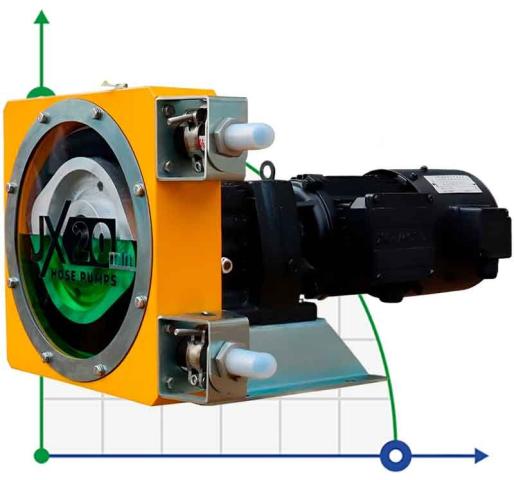Индустриальный шланговый насос JXHIN-20-SS-F-NBR-P, 391 л/час, 0,55 кВт, 10 бар, 380В