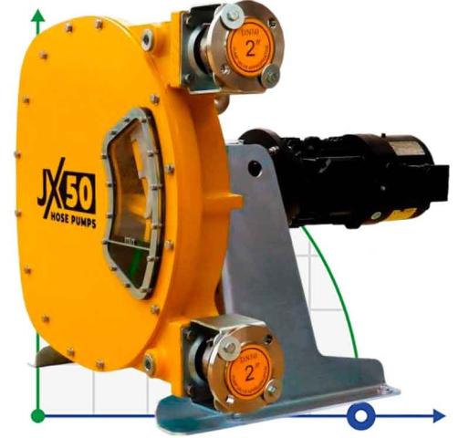 Индустриальный шланговый насос JXHIN-50-CI+SS-CSM-P, 7.18 м3/час, 4 кВт, 16 бар, 380В