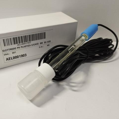 Пластиковий електрод pH 4 bar 60°C з кабелем 6 м, Etatron