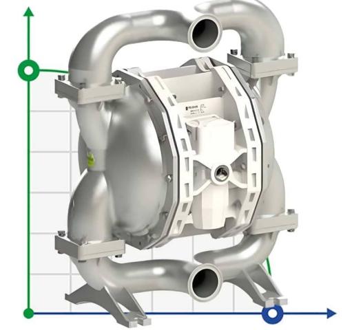 PF0700 пищевой пневматический мембранный насос FDA FLUIMAC PHOENIX FOOD AISI316, 700 л/мин